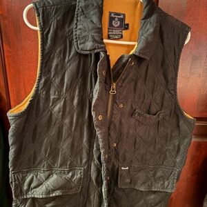 Faconnable Men's Quilted Black Vest
